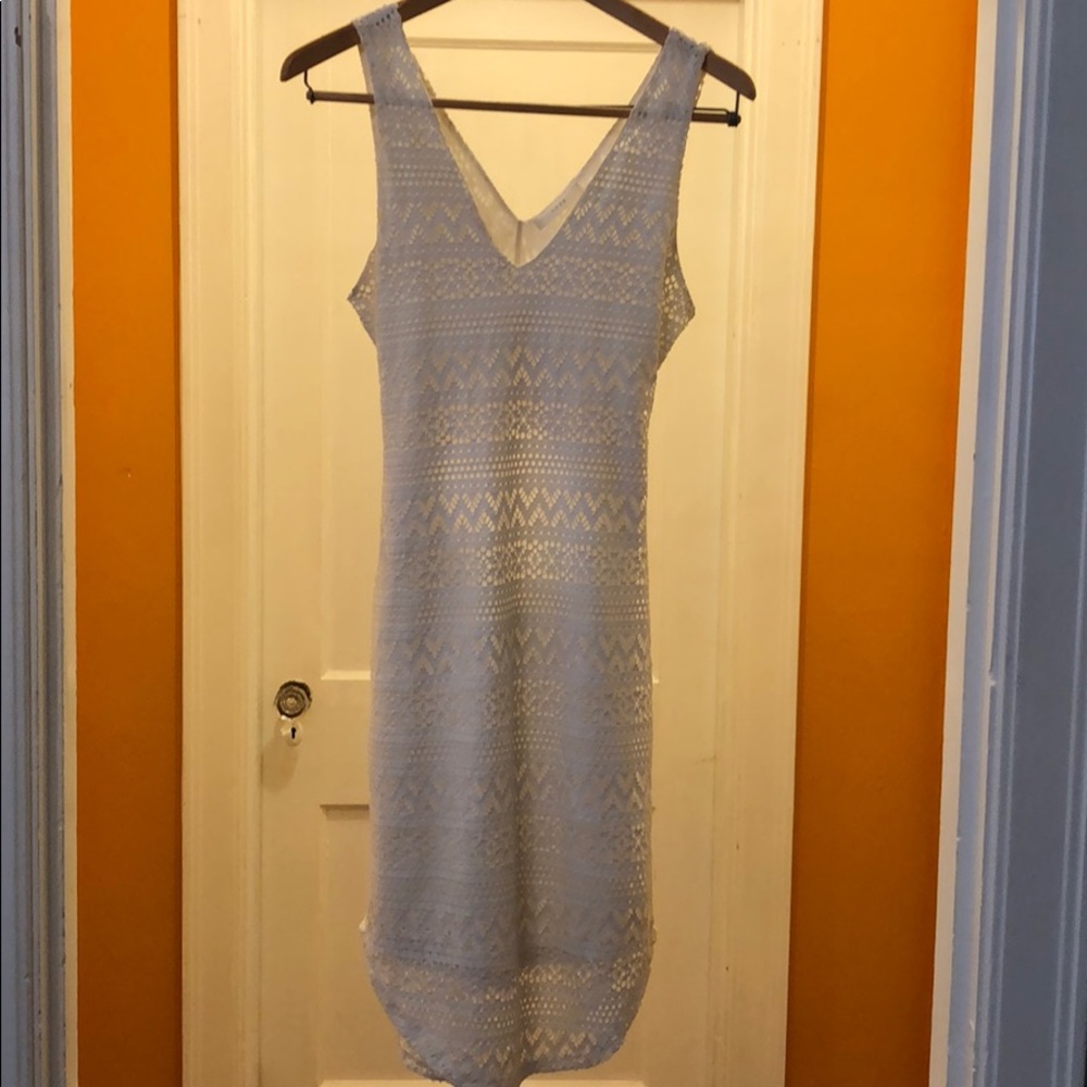 Lush prep back white dress